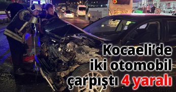 Kocaeli’de iki otomobil çarpıştı: 4 yaralı