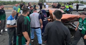 Kuzey Marmara Otoyolu’nda kaza, araç hurdaya döndü: 5 yaralı