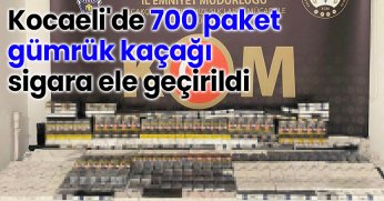Kocaeli'de 700 paket gümrük kaçağı sigara ele geçirildi