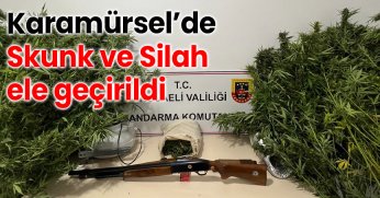Karamürsel’de Skunk ve Silah ele geçirildi