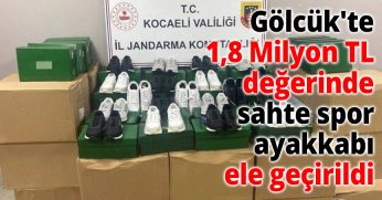 Gölcük'te 1,8 Milyon TL değerinde sahte spor ayakkabı ele geçirildi