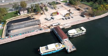 1 Mart Vapur İskelesi Otoparkı yüzde 85 tamam