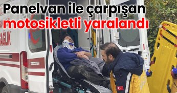Panelvan ile çarpışan motosikletli yaralandı
