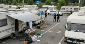 Derince sağlıklı yaşam parkı otoparkı karavan işgali altında
