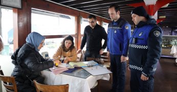 Zabıtadan balıkçı teknelerine yılbaşı denetimi