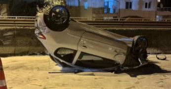 Değirmendere Kerimağa Rampası’nda maddi hasarlı kaza