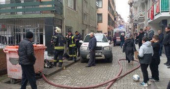 Tersane çalışanlarının kaldığı dairede yangın paniği