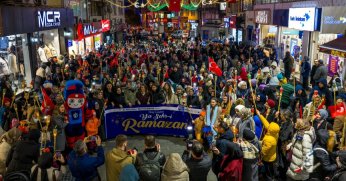 Gebze'de Ramazan ayı fener alayı yürüyüşüyle karşılandı