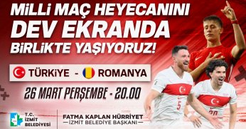 Milli maç heyecanı İzmit Belediye Meydanı’nda yaşanacak