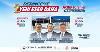 Derince’de İki Yeni Eser Daha Hizmete Açılıyor