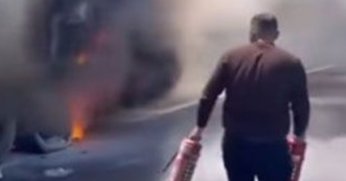Sürücülerin Müdahalesi Felaketi Önledi
