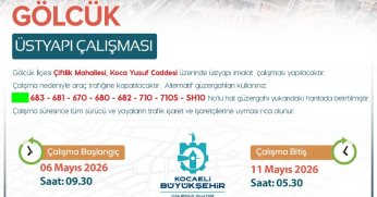 Gölcük Koca Yusuf Caddesi’nde çalışma var
