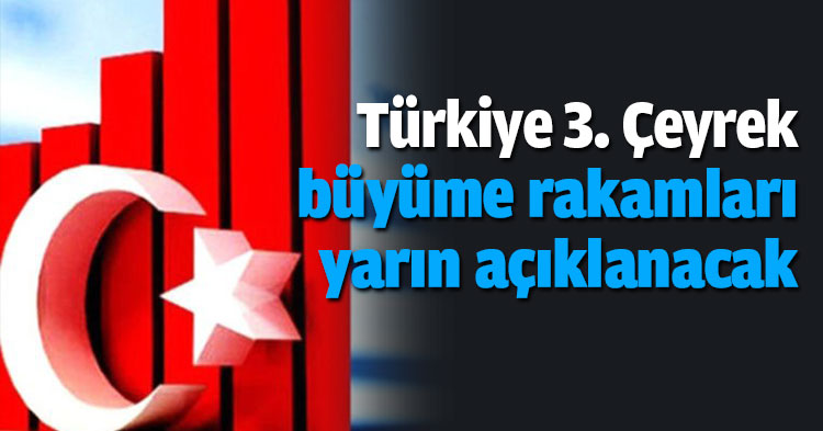  Türkiye 3. Çeyrek büyüme rakamları yarın açıklanacak