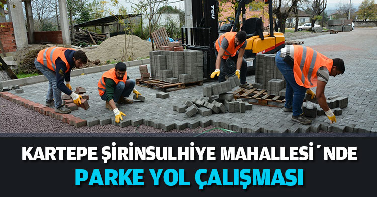 KARTEPE ŞİRİNSULHİYE MAHALLESİ’NDE PARKE YOL ÇALIŞMASI