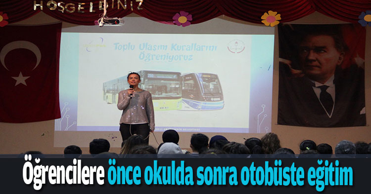 Öğrencilere önce okulda sonra otobüste eğitim