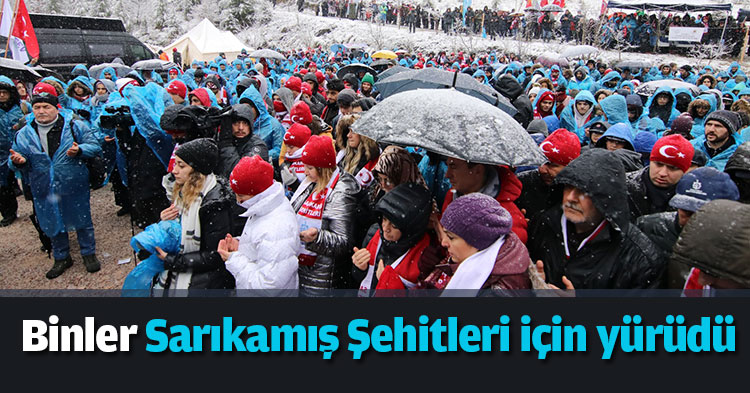 Binler Sarıkamış Şehitleri için yürüdü