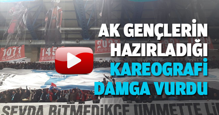 AK GENÇLERİN HAZIRLADIĞI KAREOGRAFİ VE PANKART DAMGA VURDU