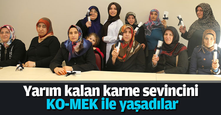 Yarım kalan karne sevincini KO-MEK ile yaşadılar