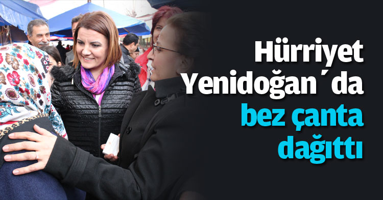 Hürriyet Yenidoğan’da bez çanta dağıttı