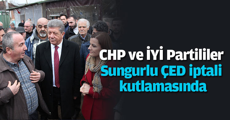 CHP ve İYİ Partililer Sungurlu ÇED iptali kutlamasında
