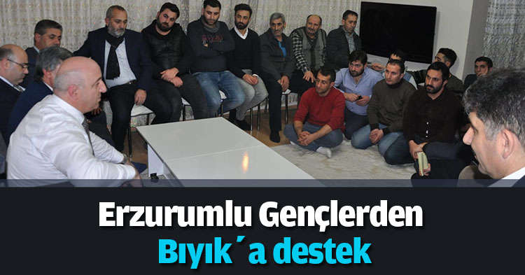 Erzurumlu Gençlerden Bıyık’a destek