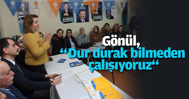 Gönül, “Dur durak bilmeden çalışıyoruz“