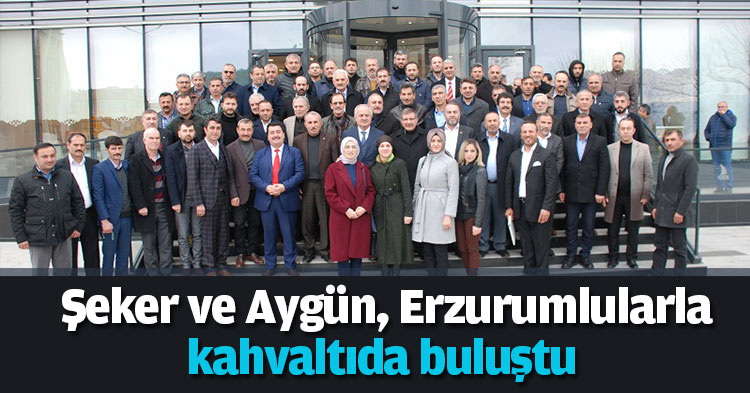  Şeker ve Aygün, Erzurumlularla kahvaltıda buluştu