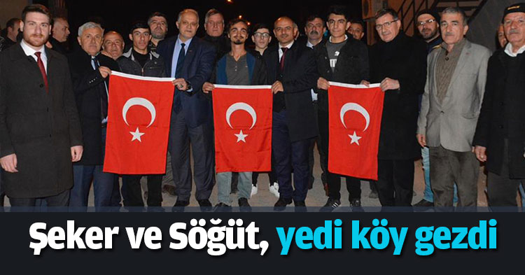 Şeker ve Söğüt, yedi köy gezdi
