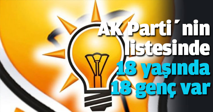 AK Parti’nin listesinde 18 yaşında 18 genç var