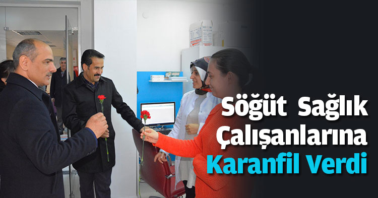 Söğüt  Sağlık Çalışanlarına Karanfil Verdi