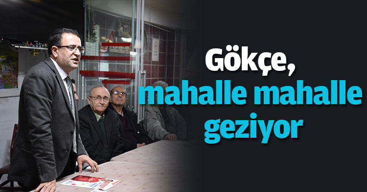 Gökçe, mahalle mahalle geziyor