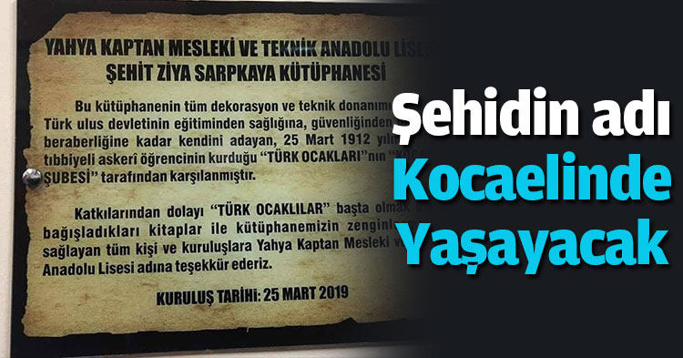 TÜRK OCAKLARINDAN EĞİTİME DESTEK