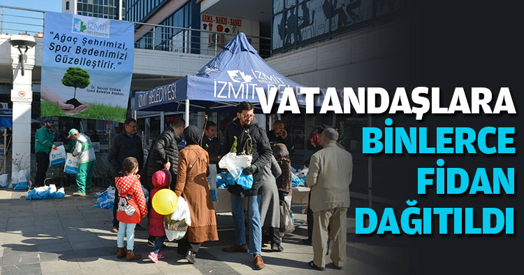 VATANDAŞLARA BİNLERCE FİDAN DAĞITILDI