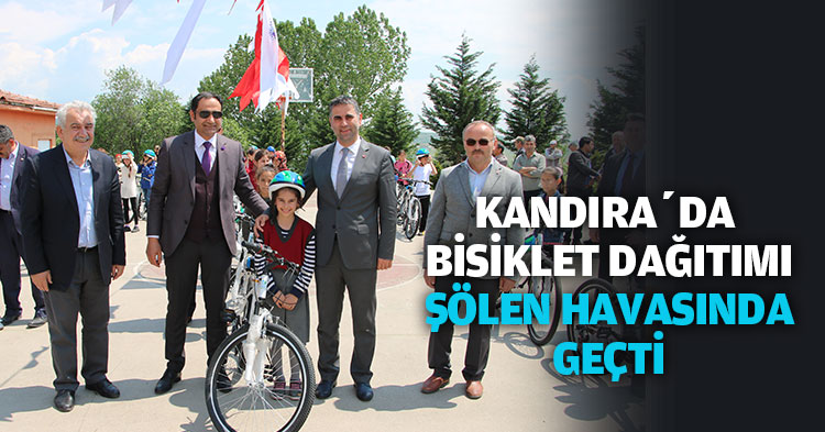 KANDIRA’DA BİSİKLET DAĞITIMI ŞÖLEN HAVASINDA GEÇTİ