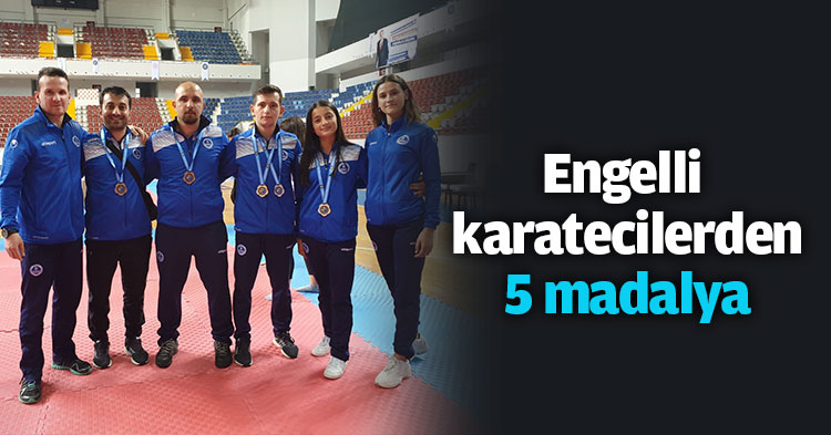 Engelli karatecilerden 5 madalya 