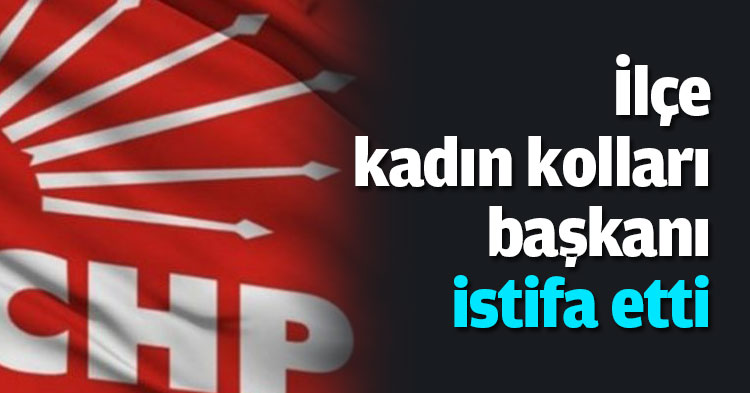 İlçe kadın kolları başkanı istifa etti