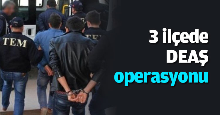 3 ilçede DEAŞ operasyonu