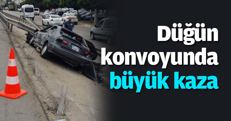 Düğün konvoyunda büyük kaza