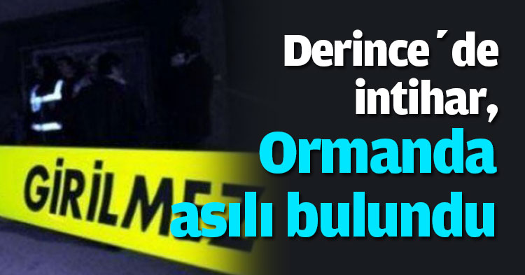 Derince’de intihar, Ormanda asılı bulundu