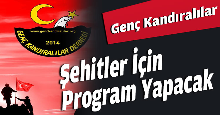 Genç Kandıralılar Şehitler İçin Program Yapacak
