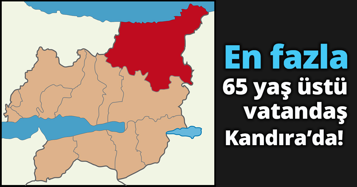 En fazla 65 yaş üstü vatandaş Kandıra’da! 
