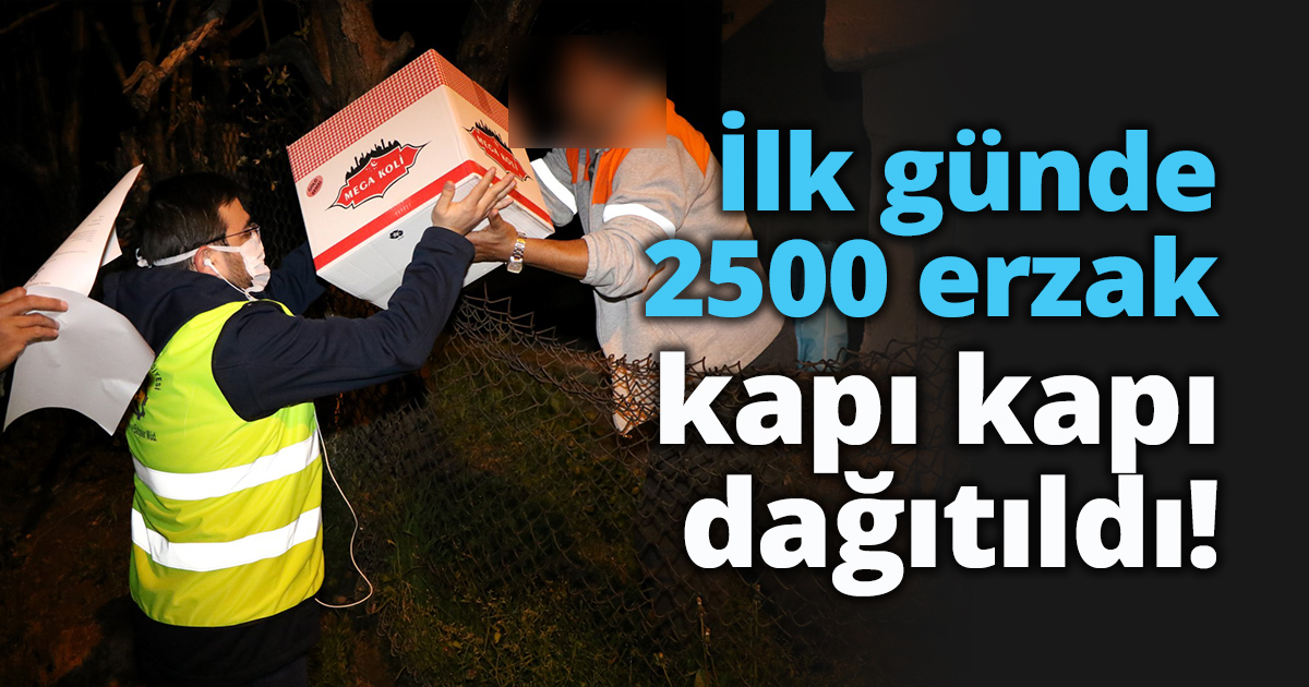 Büyükşehir kapı kapı gezdi, yardım kolileri dağıttı