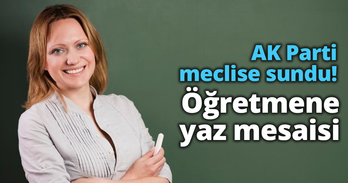 Öğretmene yaz mesaisi
