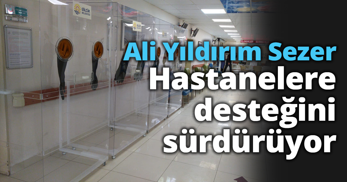 GÖLCÜK BELEDİYESİ 4 ADET NUMUNE ALMA KABİNİNİ DEVLET HASTANESİNE TESLİM ETTİ