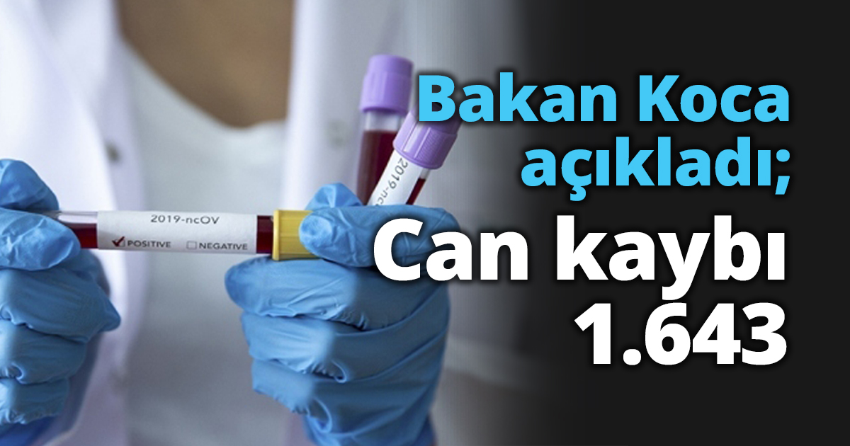 Bakan Koca açıkladı; Can kaybı 1.643