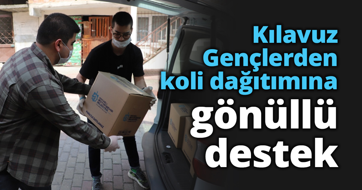 Kılavuz Gençlerden koli dağıtımına gönüllü destek