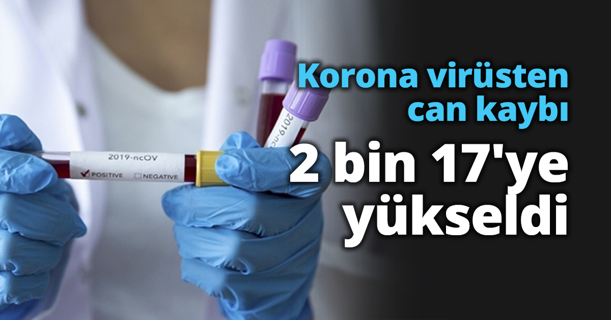 Korona virüsten can kaybı 2 bin 17'ye yükseldi