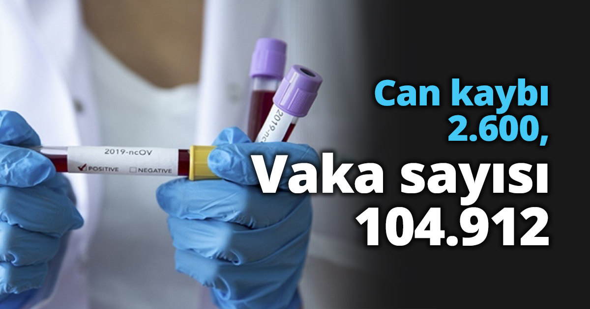 Can kaybı 2.600, Vaka sayısı 104.912