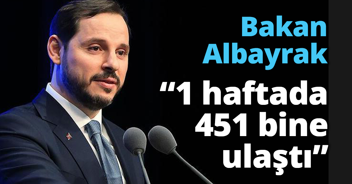 Bakan Albayrak “1 haftada 451 bine ulaştı”
