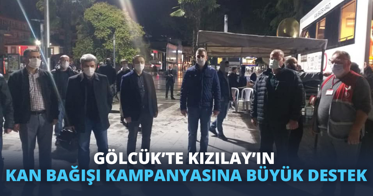 GÖLCÜK’TE KIZILAY’IN KAN BAĞIŞI KAMPANYASINA BÜYÜK DESTEK